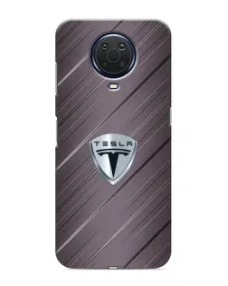 Чехол для Nokia G20 с картинкой «Металлическая текстура Tesla»