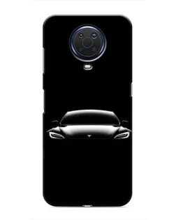 Чехол для Nokia G20 с картинкой «Фары Tesla Night»