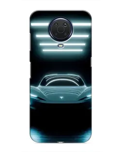 Чехол для Nokia G20 с картинкой «Tesla в неоне»