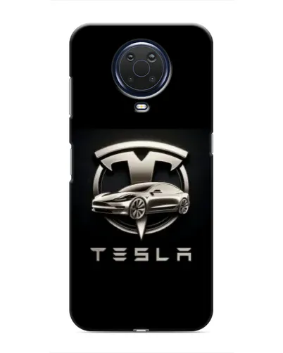 Чехол для Nokia G20 с картинкой «Tesla — серебристое авто» Чехол для Nokia G20 с картинкой «Tesla — серебристое авто»