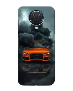 Чохол для Nokia G20 з картинкою «Audi у хмарах диму»