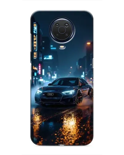 Чохол для Nokia G20 з картинкою «Нічне місто та Audi»