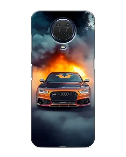 Чохол для Nokia G20 з картинкою «Audi у вогняному диму»