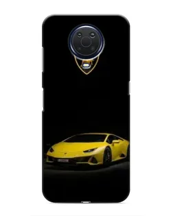 Чехол для Nokia G20 с картинкой «Lamborghini желтый акцент»