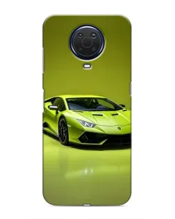 Чехол для Nokia G20 с картинкой «Салатовый Lamborghini Huracan»