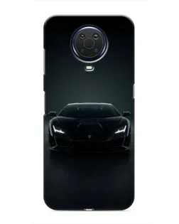 Чехол для Nokia G20 с картинкой «Черный Lamborghini Aventador»