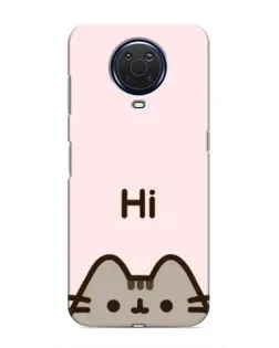 Чехол для Nokia G20 с картинкой «Пушин говорит Hi»
