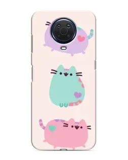 Чехол для Nokia G20 с картинкой «Pusheen трио»