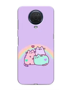 Чехол для Nokia G20 с картинкой «Радужные Пушины»