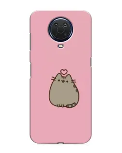 Чехол для Nokia G20 с картинкой «Pusheen сердце»