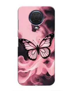 Чехол для Nokia G20 с картинкой «Бабочка в дыму»