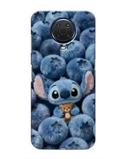 Чехол для Nokia G20 с картинкой «Стич и голубика»