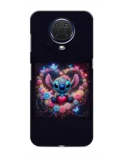 Чехол для Nokia G20 с картинкой «Stitch в цветах»