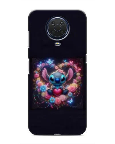 Чехол для Nokia G20 с картинкой «Stitch в цветах» Чехол для Nokia G20 с картинкой «Stitch в цветах»