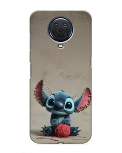 Чехол для Nokia G20 с картинкой «Стич на коричневом фоне»