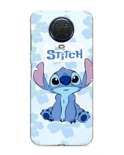 Чехол для Nokia G20 с картинкой «Stitch среди цветов»