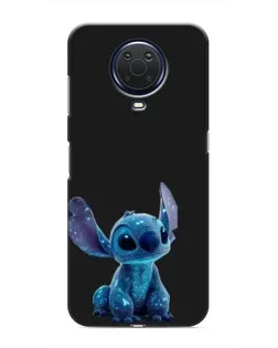 Чехол для Nokia G20 с картинкой «Стич на черном»