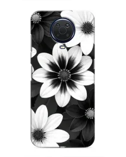 Чехол для Nokia G20 с картинкой «Монохромные астры»