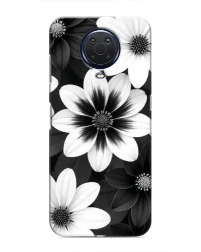 Чехол для Nokia G20 с картинкой «Монохромные астры»