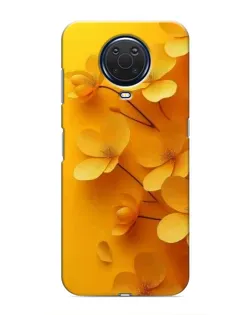 Чехол для Nokia G20 с картинкой «Золотые лепестки»