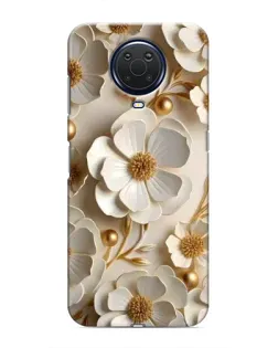 Чехол для Nokia G20 с картинкой «Белие бумажние  цвети»