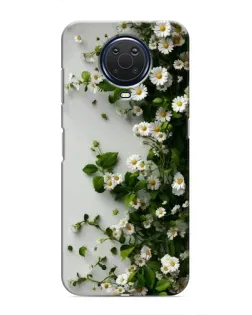 Чехол для Nokia G20 с картинкой «Ветка мелких белых цветов»