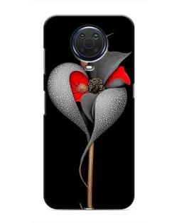 Чехол для Nokia G20 с картинкой «Серебряный фантазийный цветок»