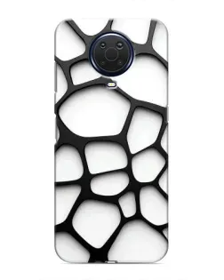 Чехол для Nokia G20 с картинкой «Белая объемная сетка»