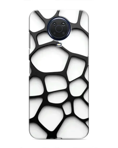 Чехол для Nokia G20 с картинкой «Белая объемная сетка»