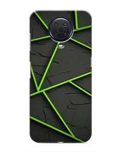 Чехол для Nokia G20 с картинкой «Зеленые геометрические линии»