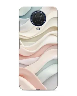 Чехол для Nokia G20 с картинкой «Пастельные нежные волны»