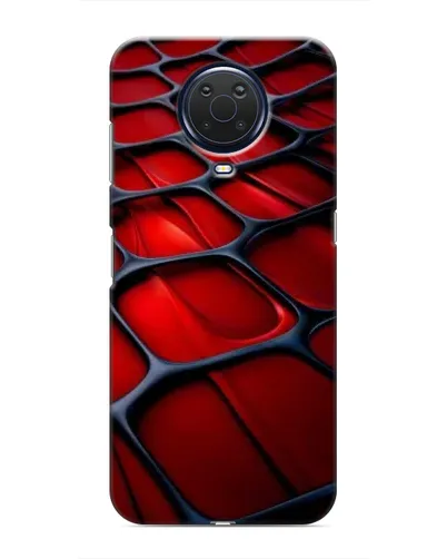 Чехол для Nokia G20 с картинкой «Красная глянцевая сетка»