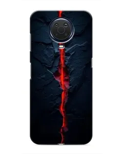 Чехол для Nokia G20 с картинкой «Kрасная лавовая трещина»