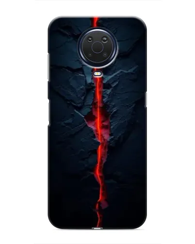 Чехол для Nokia G20 с картинкой «Kрасная лавовая трещина»