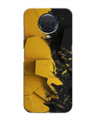 Чехол для Nokia G20 с картинкой «Золотые осколки геометрии»