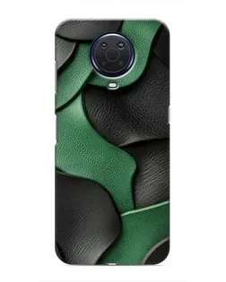 Чехол для Nokia G20 с картинкой «Зеленые кожаные волны»
