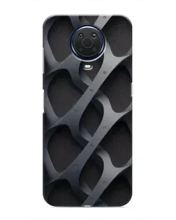 Чехол для Nokia G20 с картинкой «Объемное серое плетение»