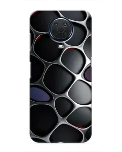 Чехол для Nokia G20 с картинкой «Объемная темная решетка»