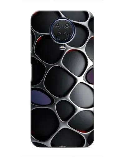 Чехол для Nokia G20 с картинкой «Объемная темная решетка»
