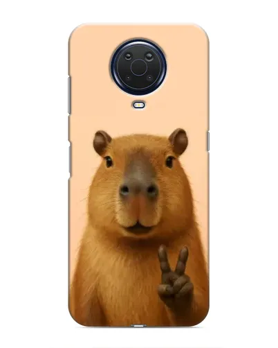 Чехол для Nokia G20 с картинкой «Капибара виктория»