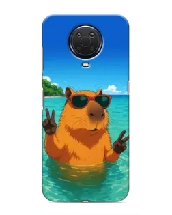 Чехол для Nokia G20 с картинкой «Морская капибара»