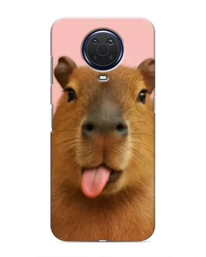 Чехол для Nokia G20 с картинкой «Капибара с языком»