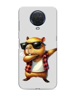 Чехол для Nokia G20 с картинкой «Капибара рэпер даб»