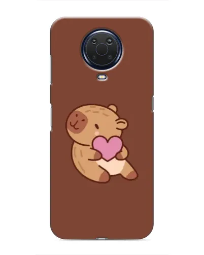 Чехол для Nokia G20 с картинкой «Капибара с сердцем»