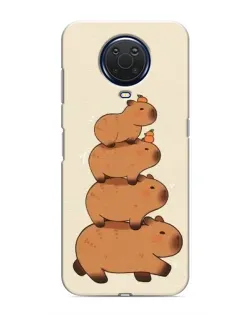Чехол для Nokia G20 с картинкой «Башня из капибар»