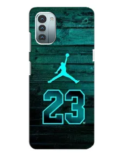 Чехол для Nokia G21 с картинкой «Jordan Cyan 23»