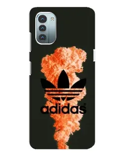 Чехол для Nokia G21 с картинкой «Оранжевый дым Adidas»
