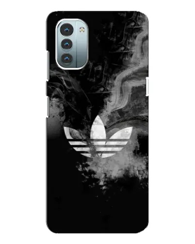 Чехол для Nokia G21 с картинкой «Абстрактный дым Adidas»