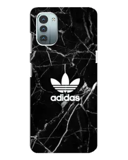 Чехол для Nokia G21 с картинкой «Белый мрамор Adidas»