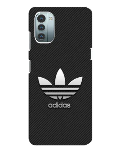 Чехол для Nokia G21 с картинкой «Adidas Карбоновая текстура»